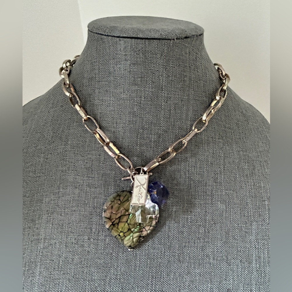 Necklace with heart and charms